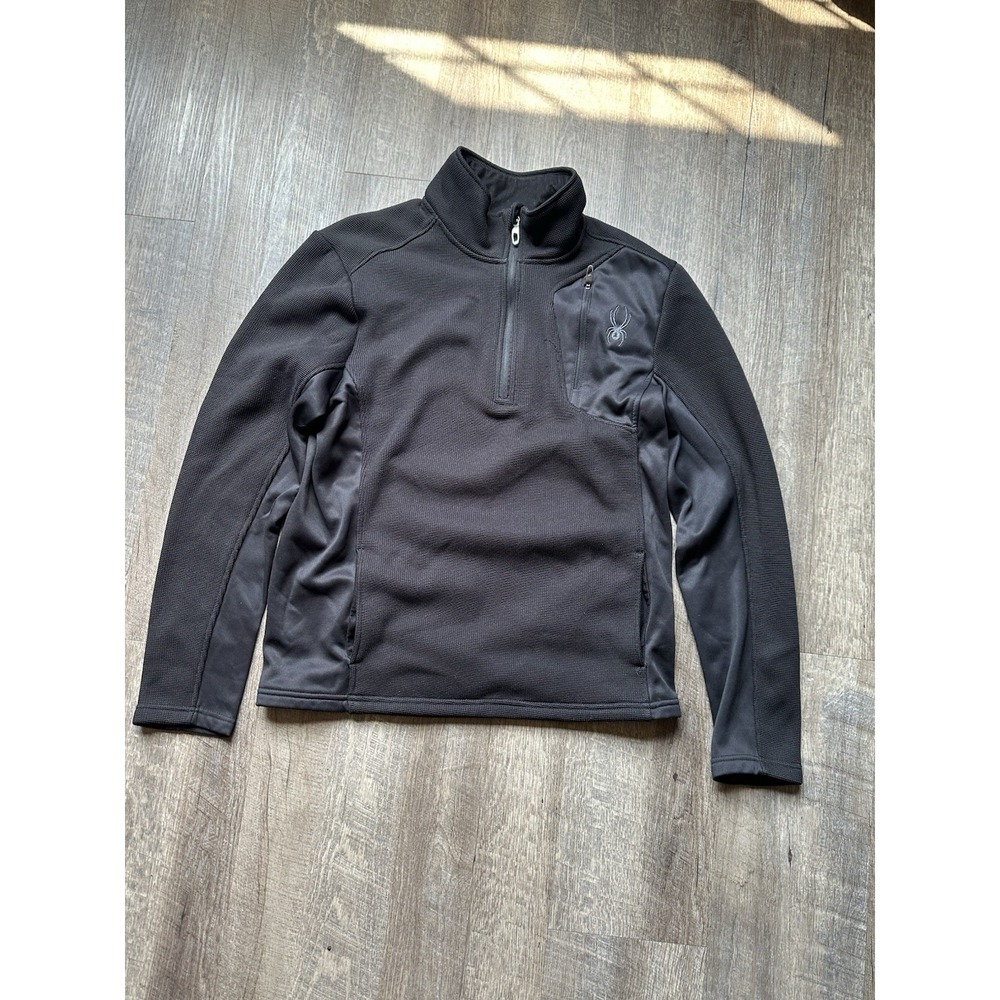 Spyder Men's Quarter Zip M Black Activewear Comfy Jnco‎ Style